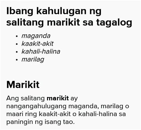karikit meaning|Kariktan Kahulugan .